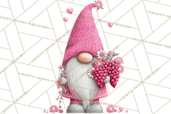Valentine Gnome Clipart Watercolor Love Gnomes PNG Product Image 5