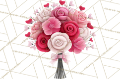 Valentine Gnome Clipart Watercolor Love Gnomes PNG Product Image 2