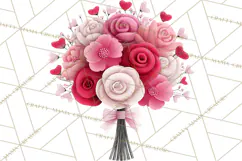 Valentine Gnome Clipart Watercolor Love Gnomes PNG Product Image 2