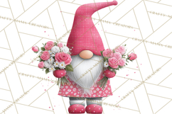 Valentine Gnome Clipart Watercolor Love Gnomes PNG Product Image 3