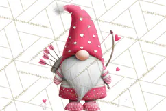 Valentine Gnome Clipart Watercolor Love Gnomes PNG Product Image 4