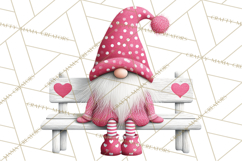 Valentine Gnome Clipart Watercolor Love Gnomes PNG Product Image 2