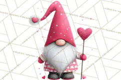 Valentine Gnome Clipart Watercolor Love Gnomes PNG Product Image 3