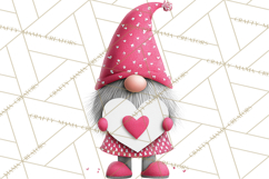 Valentine Gnome Clipart Watercolor Love Gnomes PNG Product Image 5