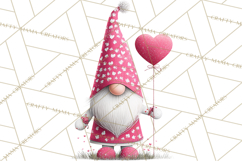 Valentine Gnome Clipart Watercolor Love Gnomes PNG Product Image 3