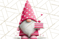 Valentine Gnome Clipart Watercolor Love Gnomes PNG Product Image 2