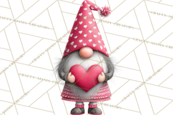 Valentine Gnome Clipart Watercolor Love Gnomes PNG Product Image 4