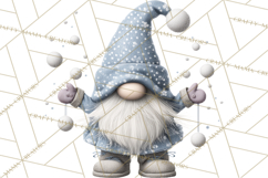 Vibrant Winter Gnome Clipart Watercolor Christmas Gnomes PNG Product Image 2