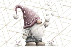 Vibrant Winter Gnome Clipart Watercolor Christmas Gnomes PNG Product Image 4