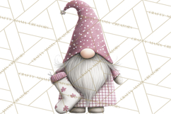 Vibrant Winter Gnome Clipart Watercolor Christmas Gnomes PNG Product Image 5