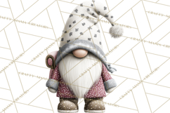 Vibrant Winter Gnome Clipart Watercolor Christmas Gnomes PNG Product Image 3