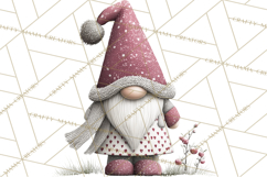 Vibrant Winter Gnome Clipart Watercolor Christmas Gnomes PNG Product Image 5
