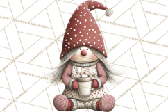Vibrant Winter Gnome Clipart Watercolor Christmas Gnomes PNG Product Image 5