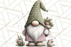 Vibrant Winter Gnome Clipart Watercolor Christmas Gnomes PNG Product Image 4