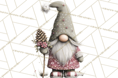 Vibrant Winter Gnome Clipart Watercolor Christmas Gnomes PNG Product Image 4