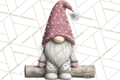 Vibrant Winter Gnome Clipart Watercolor Christmas Gnomes PNG Product Image 4