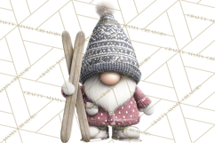 Vibrant Winter Gnome Clipart Watercolor Christmas Gnomes PNG Product Image 2