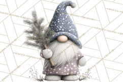 Vibrant Winter Gnome Clipart Watercolor Christmas Gnomes PNG Product Image 3
