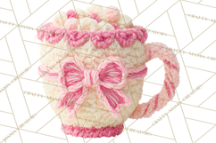 Crochet Coquette Clipart Kawaii Pastel Fruits Toys Yarn PNG Product Image 2