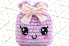 Crochet Coquette Clipart Kawaii Pastel Fruits Toys Yarn PNG Product Image 4