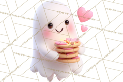 Adorable Valentine Ghosts Cute Ghost Bakery Clipart Heart Product Image 3
