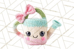 Crochet Coquette Clipart Kawaii Pastel Fruits Toys Yarn PNG Product Image 5