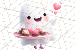 Adorable Valentine Ghosts Cute Ghost Bakery Clipart Heart Product Image 4