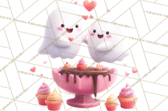 Adorable Valentine Ghosts Cute Ghost Bakery Clipart Heart Product Image 5