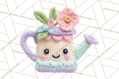 Crochet Coquette Clipart Kawaii Pastel Fruits Toys Yarn PNG Product Image 2