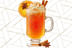 Winter Hot Drinks, Cozy Cocktail Clipart, Festive Beverage Product Image 2