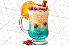 Winter Hot Drinks, Cozy Cocktail Clipart, Festive Beverage Product Image 3