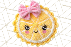 Crochet Coquette Clipart Kawaii Pastel Fruits Toys Yarn PNG Product Image 5