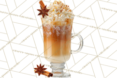 Winter Hot Drinks, Cozy Cocktail Clipart, Festive Beverage Product Image 3
