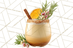 Winter Hot Drinks, Cozy Cocktail Clipart, Festive Beverage Product Image 2