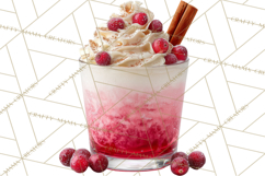 Winter Hot Drinks, Cozy Cocktail Clipart, Festive Beverage Product Image 5