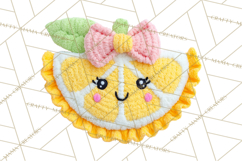 Crochet Coquette Clipart Kawaii Pastel Fruits Toys Yarn PNG Product Image 2