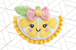 Crochet Coquette Clipart Kawaii Pastel Fruits Toys Yarn PNG Product Image 2