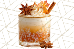 Winter Hot Drinks, Cozy Cocktail Clipart, Festive Beverage Product Image 5