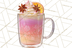 Winter Hot Drinks, Cozy Cocktail Clipart, Festive Beverage Product Image 2