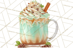 Winter Hot Drinks, Cozy Cocktail Clipart, Festive Beverage Product Image 5