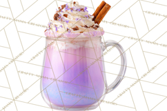 Winter Hot Drinks, Cozy Cocktail Clipart, Festive Beverage Product Image 2
