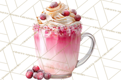 Winter Hot Drinks, Cozy Cocktail Clipart, Festive Beverage Product Image 3