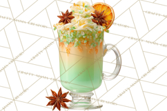 Winter Hot Drinks, Cozy Cocktail Clipart, Festive Beverage Product Image 4