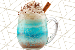 Winter Hot Drinks, Cozy Cocktail Clipart, Festive Beverage Product Image 5