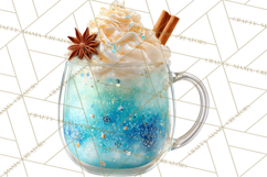 Winter Hot Drinks, Cozy Cocktail Clipart, Festive Beverage Product Image 2