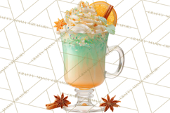 Winter Hot Drinks, Cozy Cocktail Clipart, Festive Beverage Product Image 3