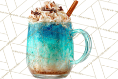Winter Hot Drinks, Cozy Cocktail Clipart, Festive Beverage Product Image 4