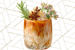 Winter Hot Drinks, Cozy Cocktail Clipart, Festive Beverage Product Image 2