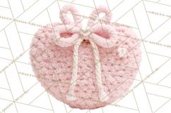 Crochet Coquette Clipart Kawaii Pastel Fruits Toys Yarn PNG Product Image 3