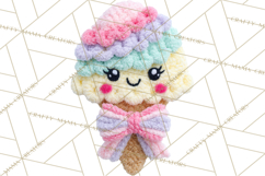 Crochet Coquette Clipart Kawaii Pastel Fruits Toys Yarn PNG Product Image 5